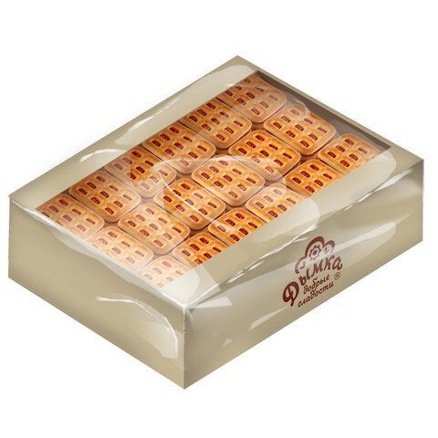 Печенье сдобное ДЫМКА "Вафелька" с вишневой начинкой, 3,8 кг, Т65
