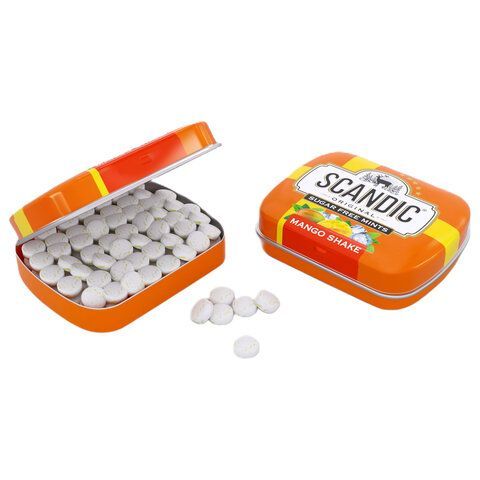 Драже освежающие SCANDIC 18 шт. без сахара со вкусом "Манго", 14 г., 4603766426075