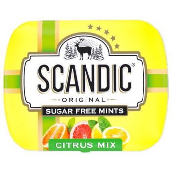 Драже освежающие SCANDIC 18 шт. без сахара со вкусом "Цитрусовый микс", 14 г., 4603738769889