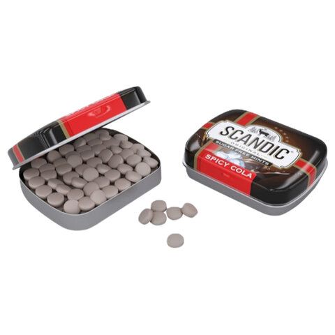 Драже освежающие SCANDIC 18 шт. без сахара со вкусом "Кола", 14 г., 4603766425511