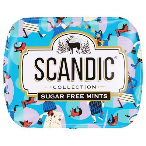 Драже освежающие SCANDIC 18 шт. без сахара со вкусом "Клубничный микс", 14 г., 4610274540063
