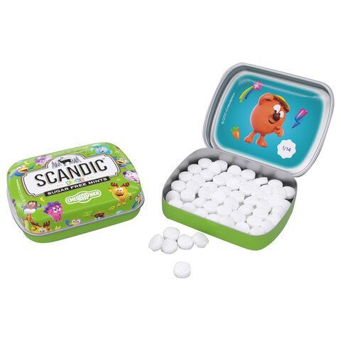 Драже освежающие SCANDIC 18 шт. без сахара со вкусом "Яблоко", 14 г.