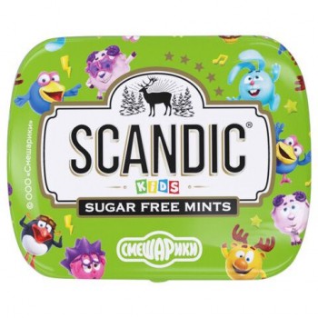 Драже освежающие SCANDIC 18 шт. без сахара со вкусом "Яблоко", 14 г.