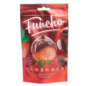 Клубника в молочной глазури FUNCHO, 100 г, 26605