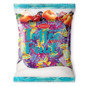 Ирис "Toffee Fruit" с начинкой Ассорти 1000 г, АЗОВСКАЯ, М135
