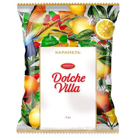 Карамель леденцовая АЗОВСКАЯ "Дольки" Ассорти "Dolche Villa" 1000 г, М292