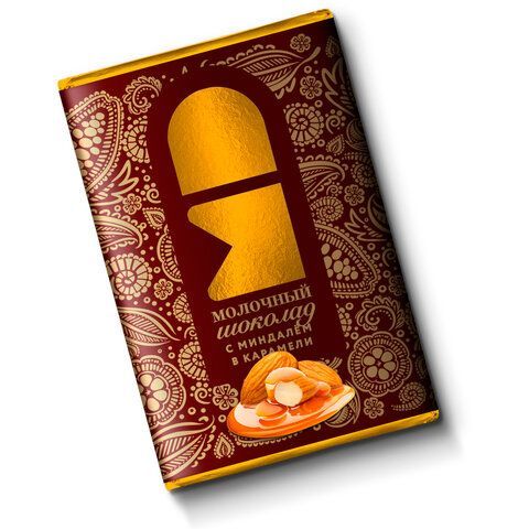 Шоколад молочный МОНЕТНЫЙ ДВОР 42 шт. "Миндаль и карамель", 12 г
