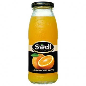 Сок апельсиновый SWELL с мякотью 0,25 л, для детского питания, ш/к 02511, 4040207360