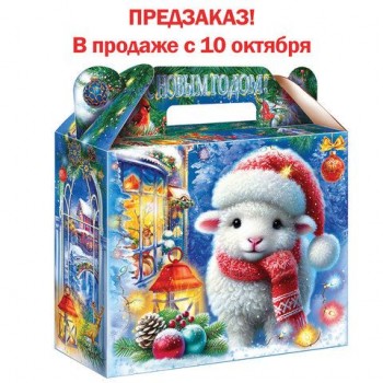 Подарок новогодний "ПУШИСТИК", НАБОР конфет 500г, картонная коробка, МОСУПАК, 13069/Х26018