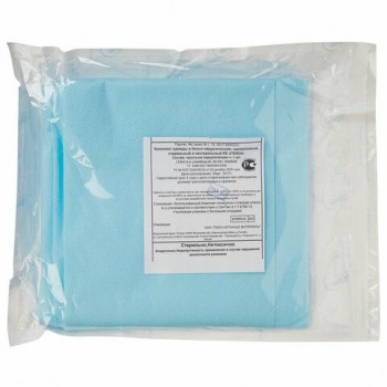 Простыня одноразовая ГЕКСА 10 шт. стерильная, 140х200 см, спанбонд 42 г/м2, голубая