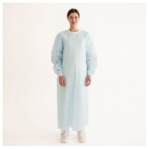 Халат хирургический стерильный 120 см. XXL 56-58р. манжета, спанбонд 25 г/м2, ГЕКСА