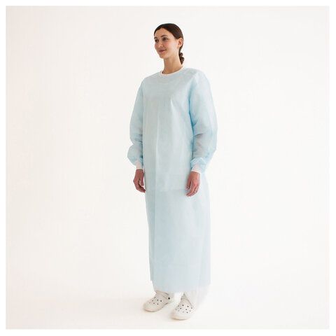 Халат хирургический стерильный 120 см. XXL 56-58р. манжета, спанбонд 25 г/м2, ГЕКСА