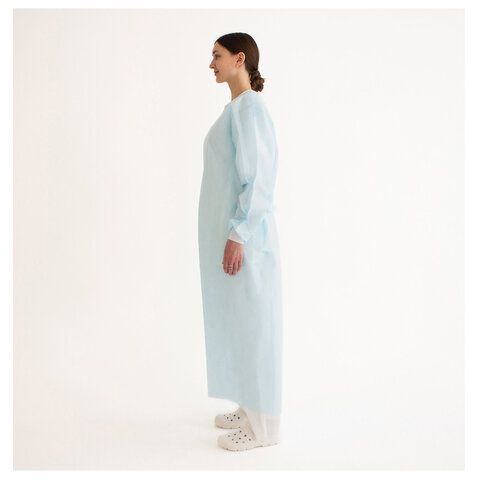 Халат хирургический стерильный 120 см. XXL 56-58р. манжета, спанбонд 25 г/м2, ГЕКСА