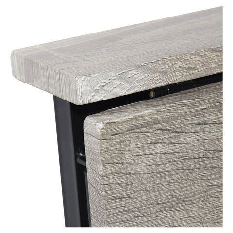 Стол на металлокаркасе BRABIX &quot;LOFT CD-001&quot;, 800х440х740 мм, складной, цвет дуб антик, 641210