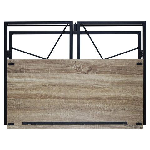 Стол на металлокаркасе BRABIX &quot;LOFT CD-002&quot;, 1000х500х750 мм, складной, цвет дуб антик, 641213