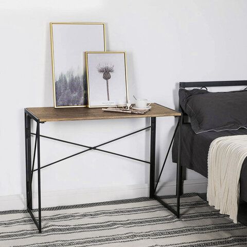 Стол на металлокаркасе BRABIX &quot;LOFT CD-002&quot;, 1000х500х750 мм, складной, цвет дуб натуральный, 641214