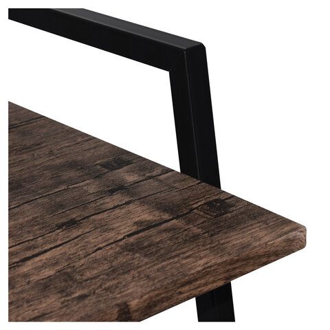 Стол на металлокаркасе BRABIX &quot;LOFT CD-003&quot;, 640х420х840 мм, цвет морёный дуб, 641215