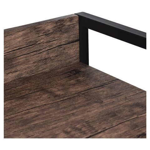 Стол на металлокаркасе BRABIX &quot;LOFT CD-003&quot;, 640х420х840 мм, цвет морёный дуб, 641215