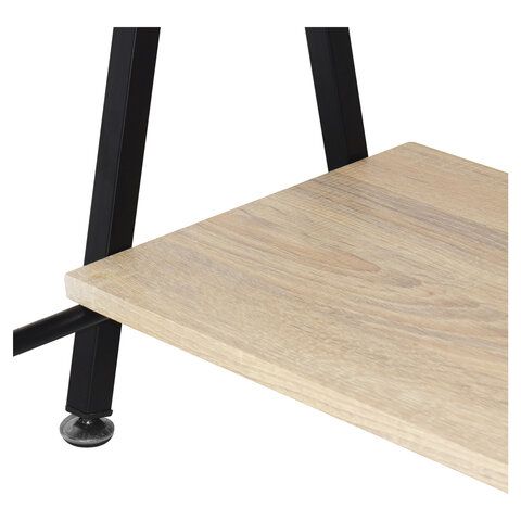 Стол на металлокаркасе BRABIX &quot;LOFT CD-004&quot;, 1200х535х1110 мм, 3 полки, цвет дуб натуральный, 641220
