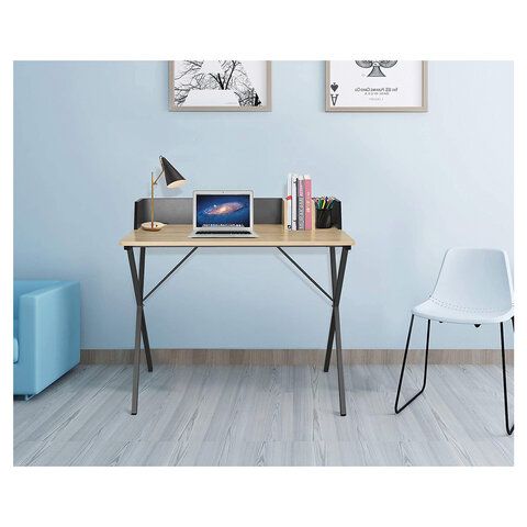 Стол на металлокаркасе BRABIX &quot;LOFT CD-007&quot;, 800х500х840 мм, органайзер, комбинированный, 641227