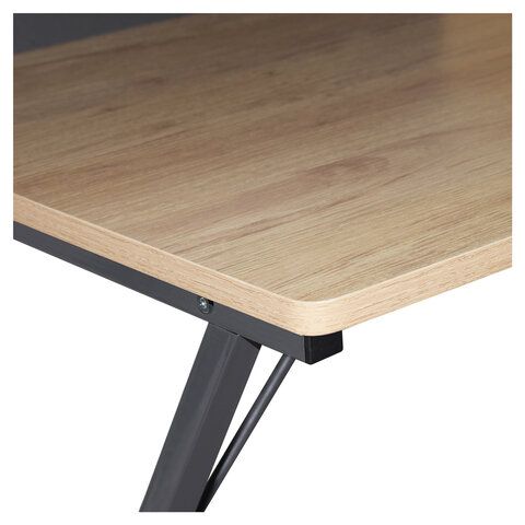 Стол на металлокаркасе BRABIX &quot;LOFT CD-007&quot;, 800х500х840 мм, органайзер, комбинированный, 641227