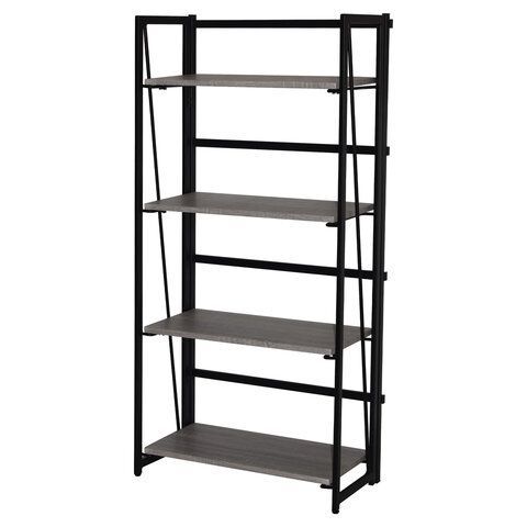 Стеллаж на металлокаркасе BRABIX &quot;LOFT SH-001&quot;, 600х300х1250 мм, складной, цвет дуб антик, 641229