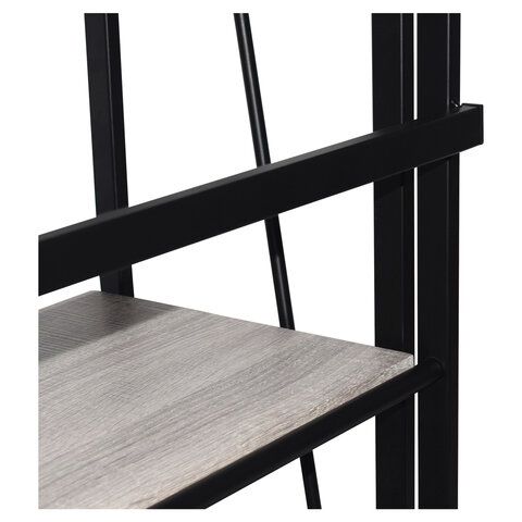 Стеллаж на металлокаркасе BRABIX &quot;LOFT SH-001&quot;, 600х300х1250 мм, складной, цвет дуб антик, 641229