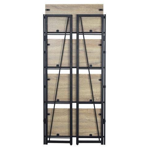 Стеллаж на металлокаркасе BRABIX &quot;LOFT SH-001&quot;, 600х300х1250 мм, складной, цвет дуб натуральный, 641230