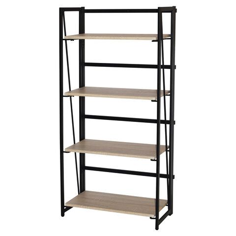 Стеллаж на металлокаркасе BRABIX &quot;LOFT SH-001&quot;, 600х300х1250 мм, складной, цвет дуб натуральный, 641230