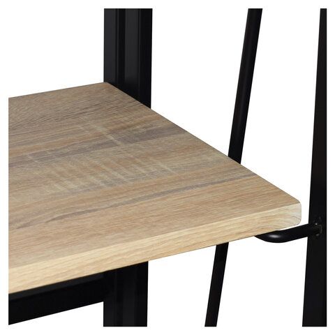 Стеллаж на металлокаркасе BRABIX &quot;LOFT SH-001&quot;, 600х300х1250 мм, складной, цвет дуб натуральный, 641230