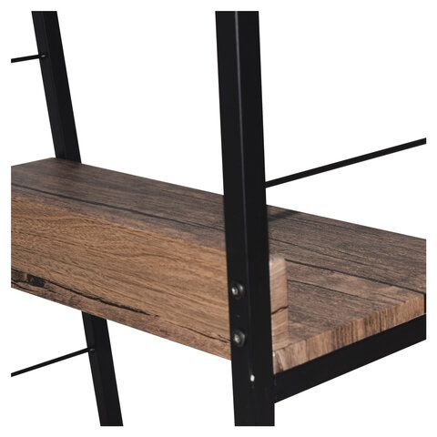 Стеллаж на металлокаркасе BRABIX &quot;LOFT SH-002&quot;, 600х350х845 мм, цвет морёный дуб, 641231