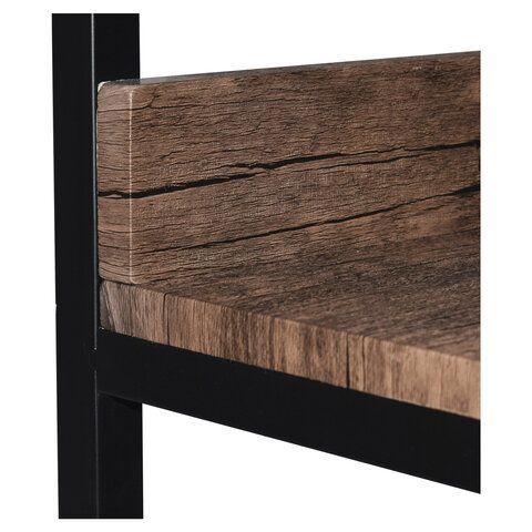 Стеллаж на металлокаркасе BRABIX &quot;LOFT SH-002&quot;, 600х350х845 мм, цвет морёный дуб, 641231