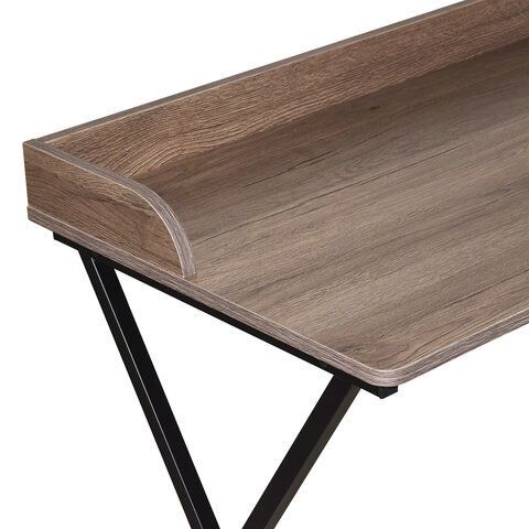 Стол на металлокаркасе BRABIX &quot;LOFT CD-008&quot;, 900х500х780 мм, цвет морёный дуб, 641863