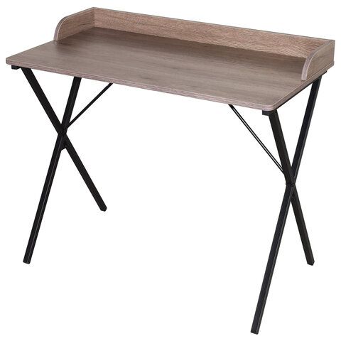 Стол на металлокаркасе BRABIX &quot;LOFT CD-008&quot;, 900х500х780 мм, цвет морёный дуб, 641863