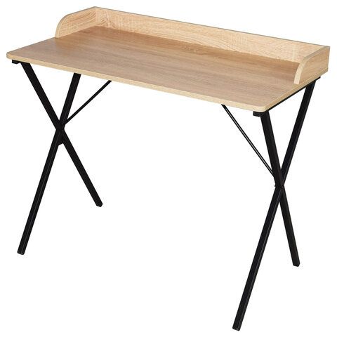 Стол на металлокаркасе BRABIX &quot;LOFT CD-008&quot;, 900х500х780 мм, цвет дуб натуральный, 641865