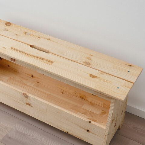 Скамья деревянная, сосна, BRABIX &quot;Scandi Wood SC-003&quot;, 1000х250х450 мм, 641889, 006.02.35