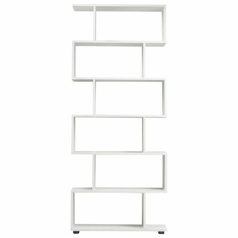 Стеллаж BRABIX &quot;Scandi SH-008&quot;, 730х250х1760 мм, 6 секций, ЛДСП, белый, 641897, ЦБ013658-1