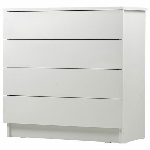 Комод BRABIX &quot;Scandi CM-001&quot;, 750х330х730 мм, 4 ящика, ЛДСП, белый, 641900, ЦБ013659 -1