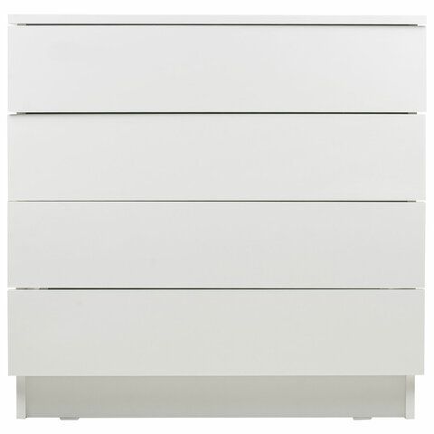 Комод BRABIX &quot;Scandi CM-001&quot;, 750х330х730 мм, 4 ящика, ЛДСП, белый, 641900, ЦБ013659 -1