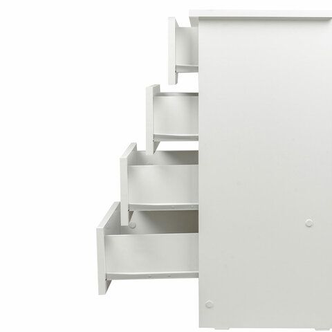 Комод BRABIX &quot;Scandi CM-001&quot;, 750х330х730 мм, 4 ящика, ЛДСП, белый, 641900, ЦБ013659 -1