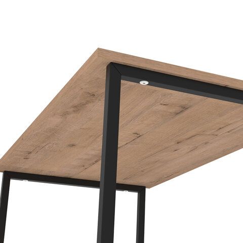 Стол BRABIX &quot;SMART CD-020&quot;, 900х500х770 мм, ЛОФТ, металл/ЛДСП бунратти, каркас черный, 641950