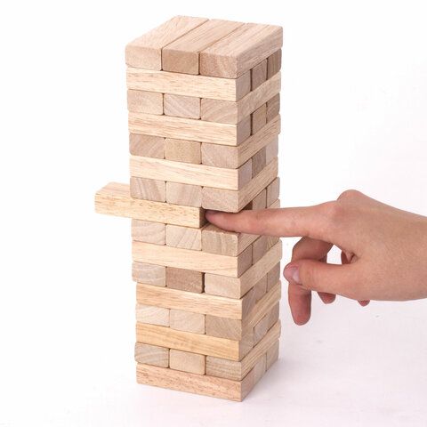 Игра настольная &quot;БАШНЯ&quot;, 48 деревянных блоков, ЗОЛОТАЯ СКАЗКА, 662294