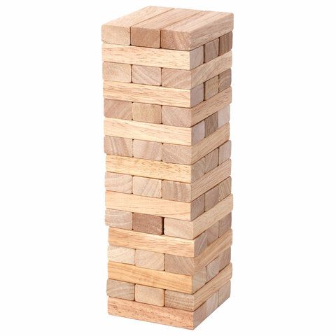 Игра настольная &quot;БАШНЯ&quot;, 48 деревянных блоков, ЗОЛОТАЯ СКАЗКА, 662294