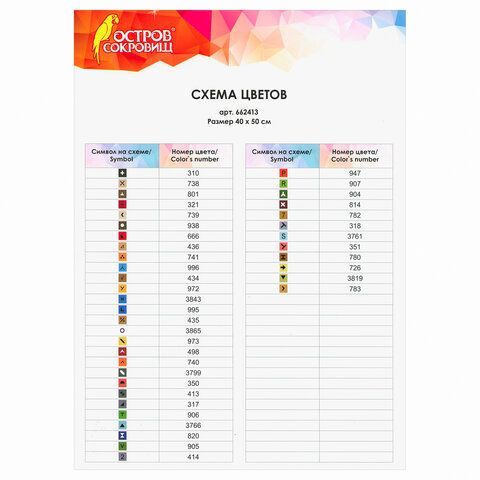 Картина стразами (алмазная мозаика) 40х50 см, ОСТРОВ СОКРОВИЩ &quot;Попугаи&quot;, без подрамника, 662413