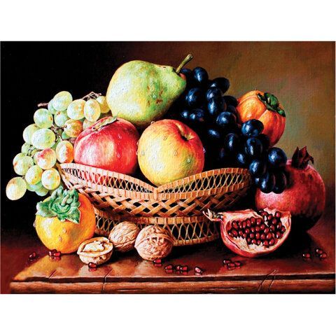 Картина стразами (алмазная мозаика) 40х50 см, ОСТРОВ СОКРОВИЩ &quot;Дары осени&quot;, без подрамника, 662416