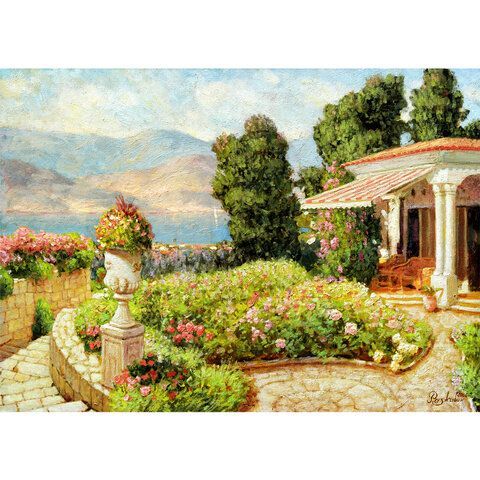 Картина стразами (алмазная мозаика) 30х40 см, ОСТРОВ СОКРОВИЩ &quot;Цветущий сад&quot;, без подрамника, 662568