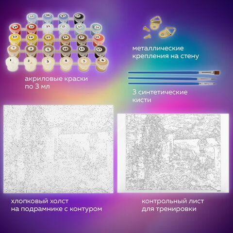 Картина по номерам 40х50 см, ОСТРОВ СОКРОВИЩ &quot;Чайки южных берегов&quot;, подрамник, акрил, кисти, 662894