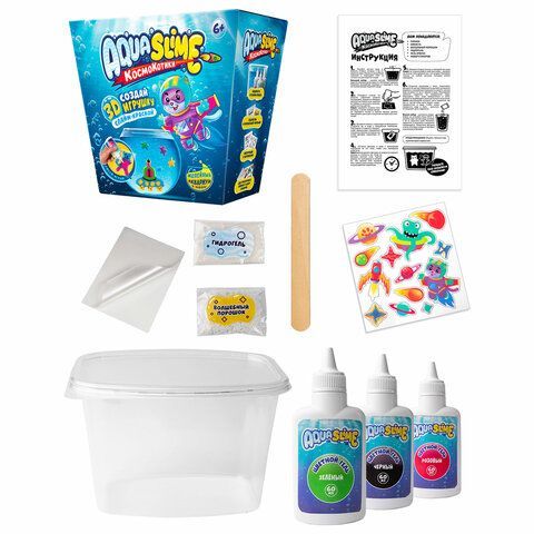 Набор для создания фигурок из цветного геля MEDIUM &quot;Aqua Slime&quot;, шаблоны, SLIME, AQ001