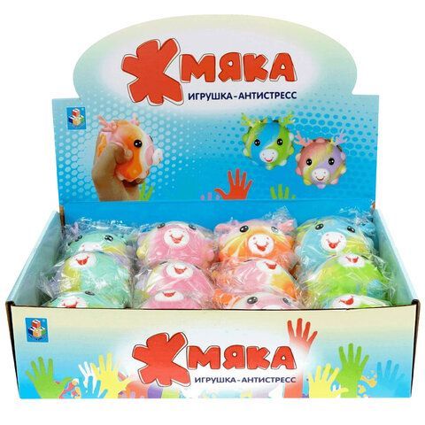 Игрушка-антистресс жмяка &quot;Оленёнок&quot;, 6,5 см, ассорти, дисплей, 1TOY, Т22989