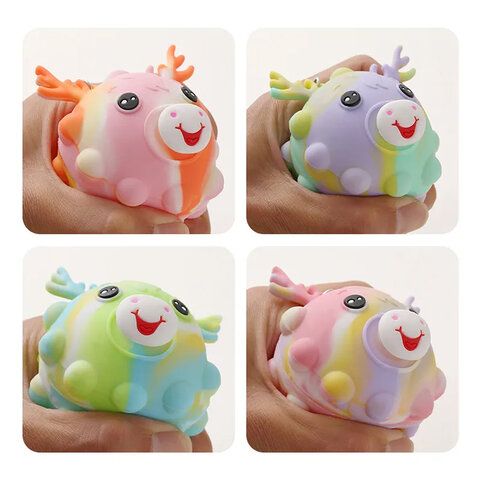 Игрушка-антистресс жмяка &quot;Оленёнок&quot;, 6,5 см, ассорти, дисплей, 1TOY, Т22989